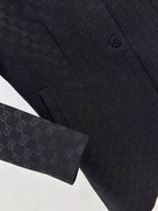 Monogram Collared Mid-Length Coat