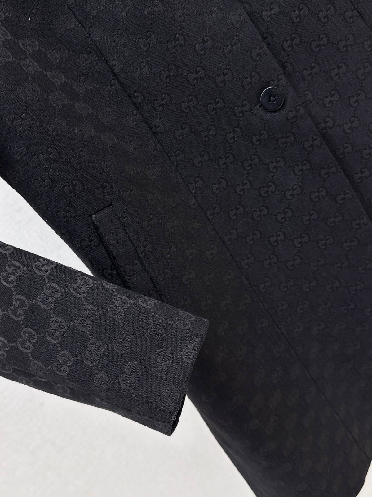Monogram Collared Mid-Length Coat