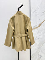Double Gold Button Tie Waist Coat