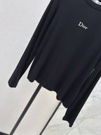 Slim Fit Letter Long Sleeve Tee