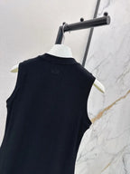 Buckle Strap Knit Midi Dress