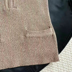 Half-Zip Knit Vest