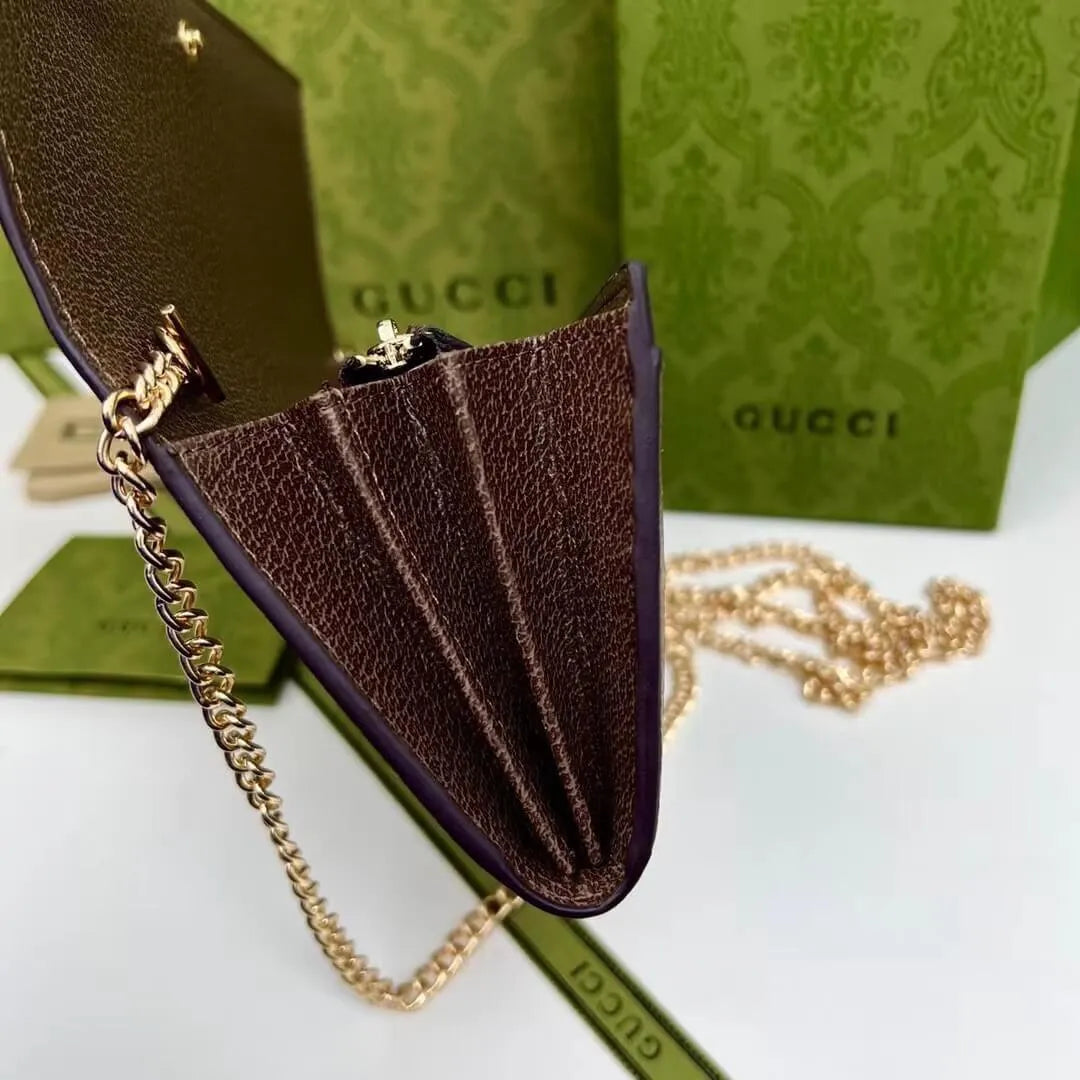 Detachable Chain Retro Pattern Wallet