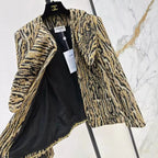 Woven Textured Leopard Jacket