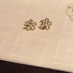 Crystal Four-Leaf Clover Stud Earrings