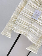 Ruffle Layered Knit Cardigan