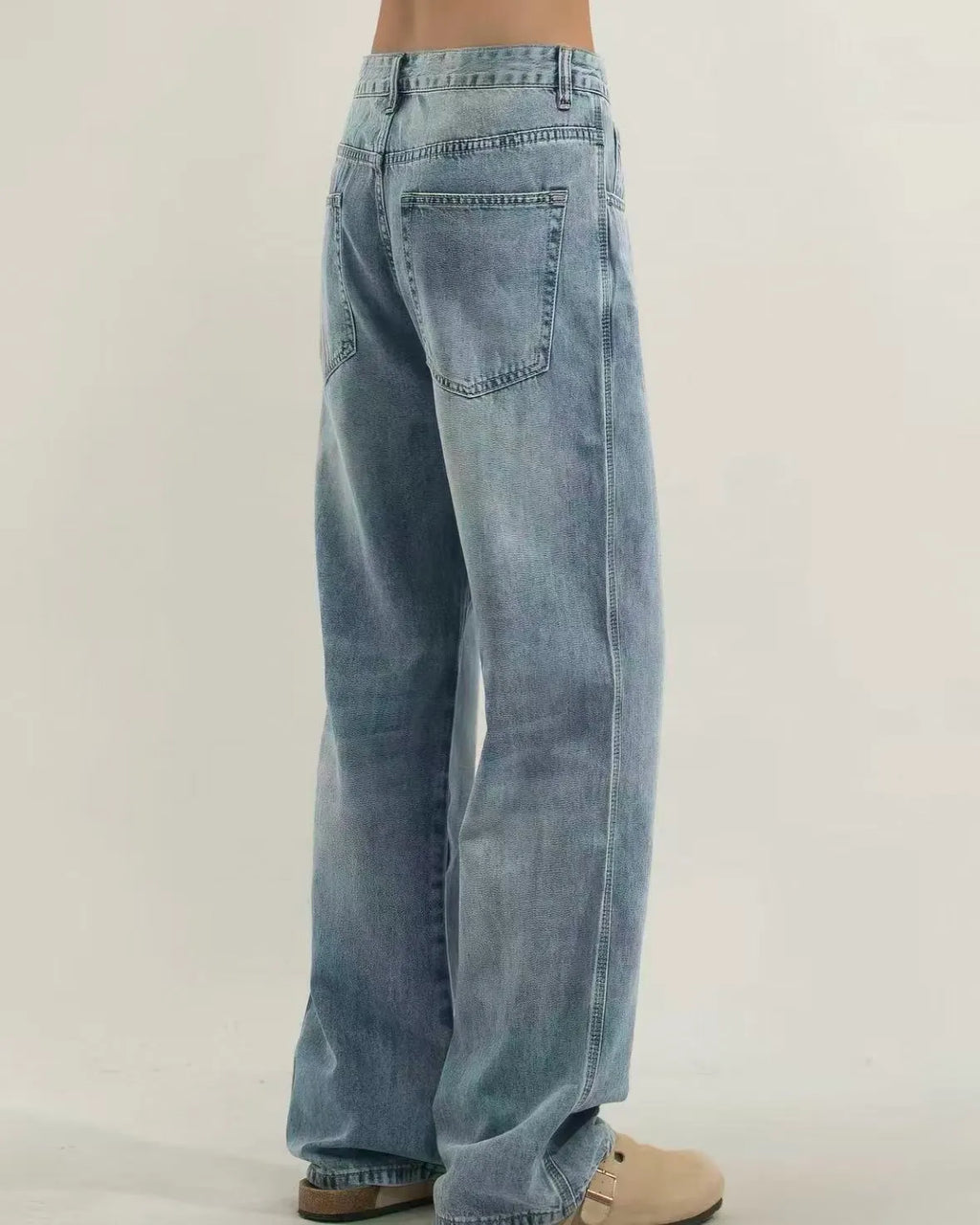 Vintage Washed Denim Jeans