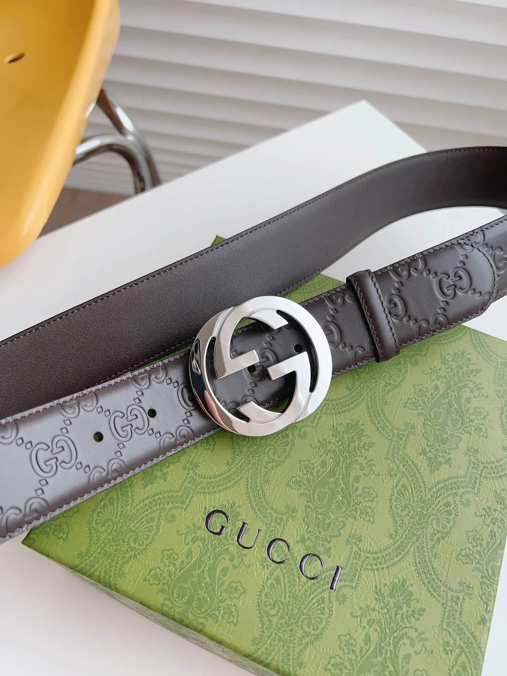 Vintage Floral-Embroidered Leather Belt
