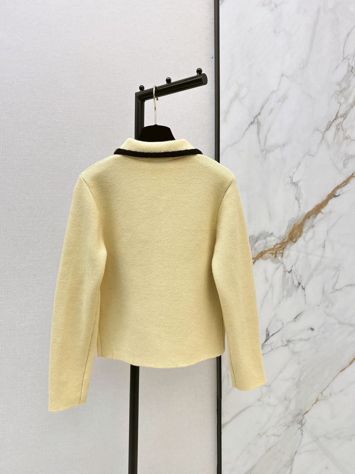 Contrast Collar Tweed Jacket