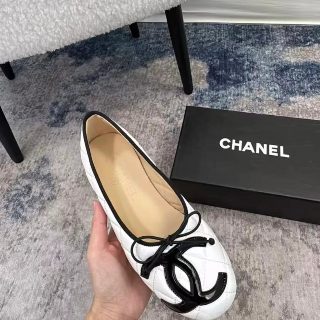 Bow Genuine Leather Flats Shoes