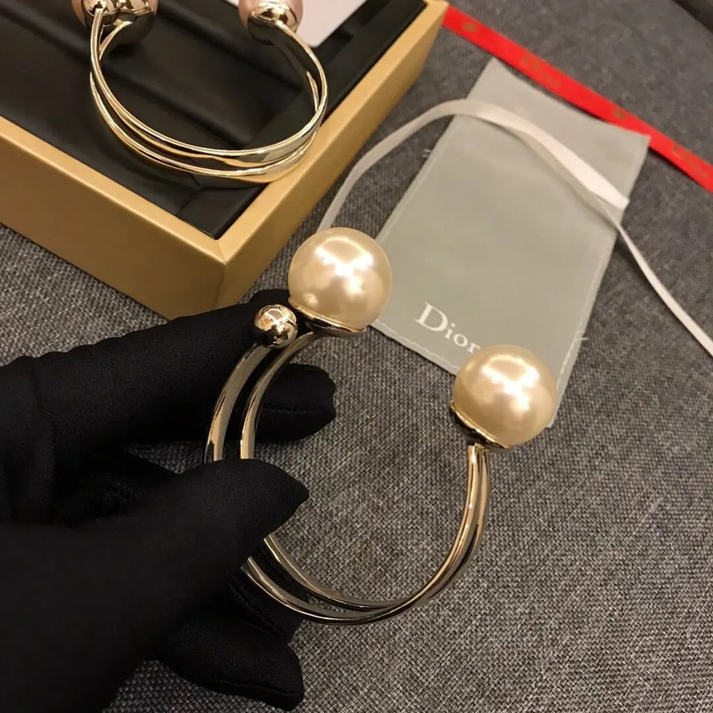Minimalist Pearl Cuff Bracelet