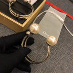 Minimalist Pearl Cuff Bracelet