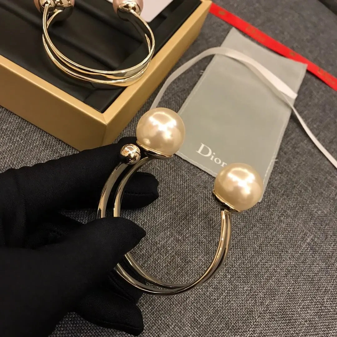 Minimalist Pearl Cuff Bracelet