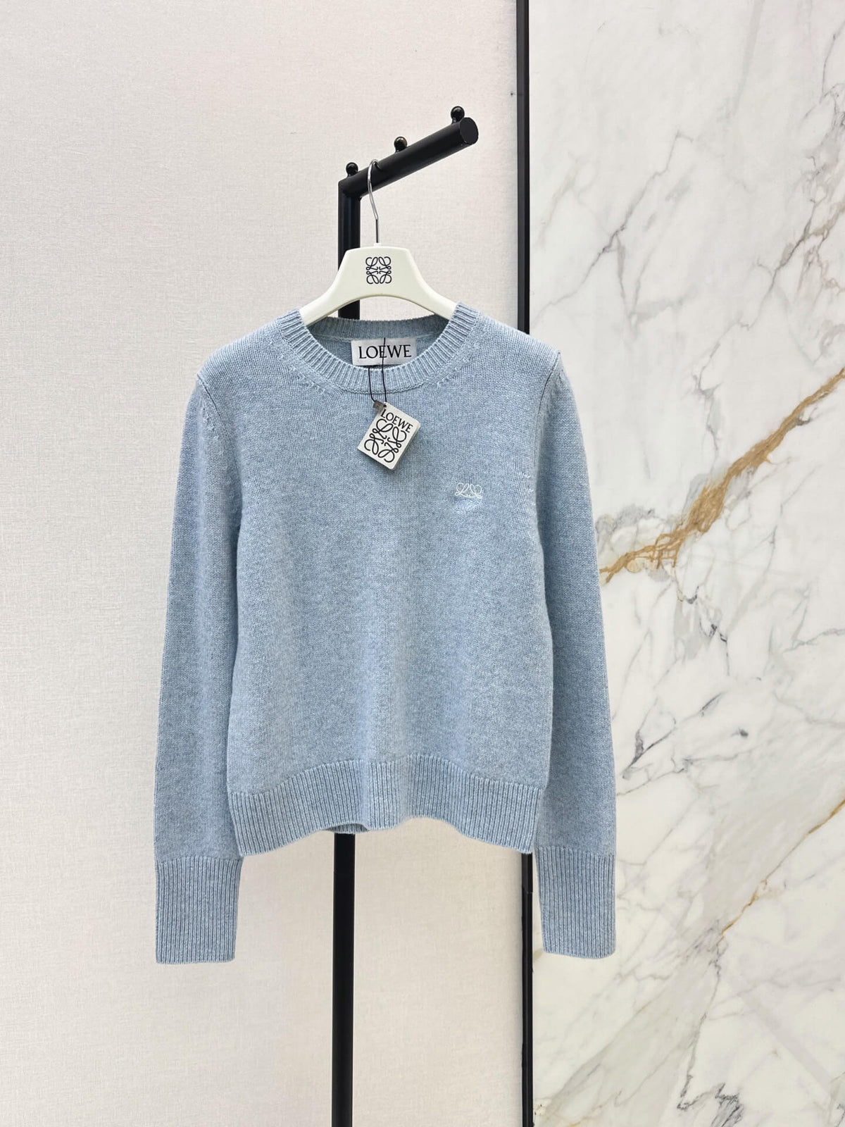 Crew Neck Embroidered Sweater