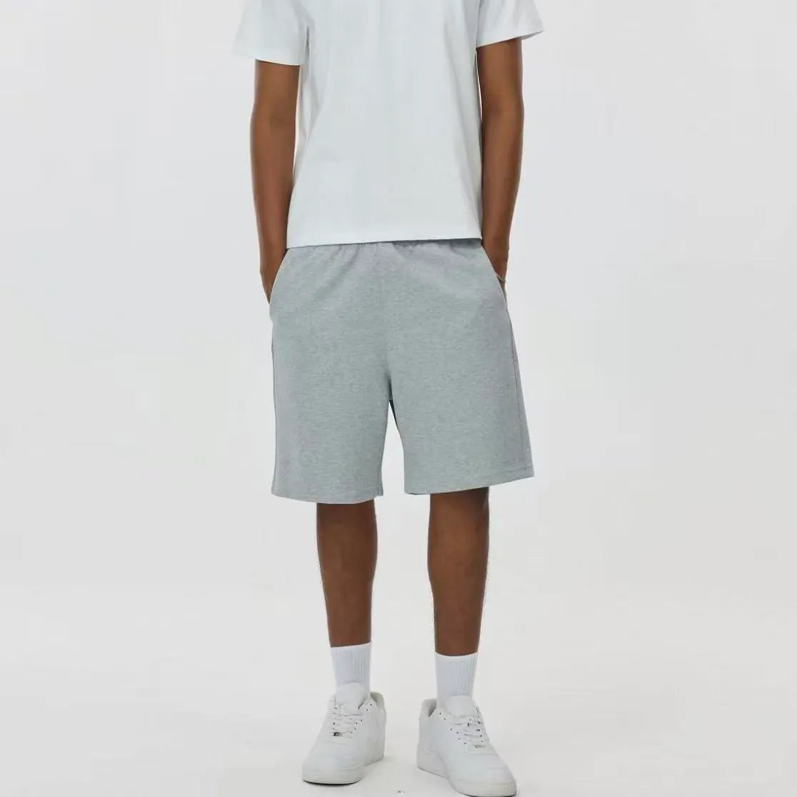 Textured Elastic Waist Streetwear Shorts