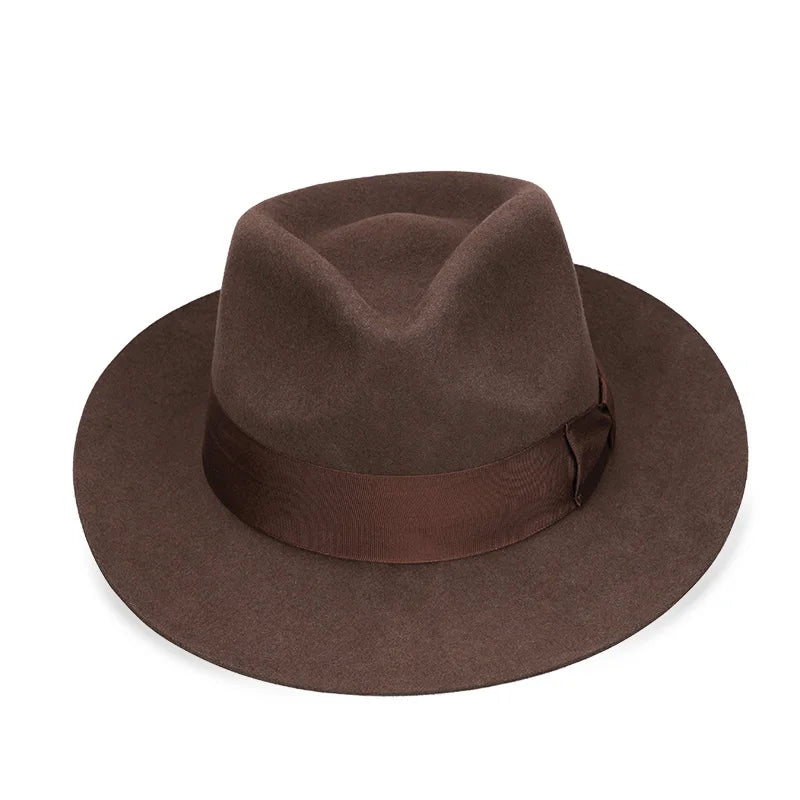 Retro Band‑Detail Fedora Hat