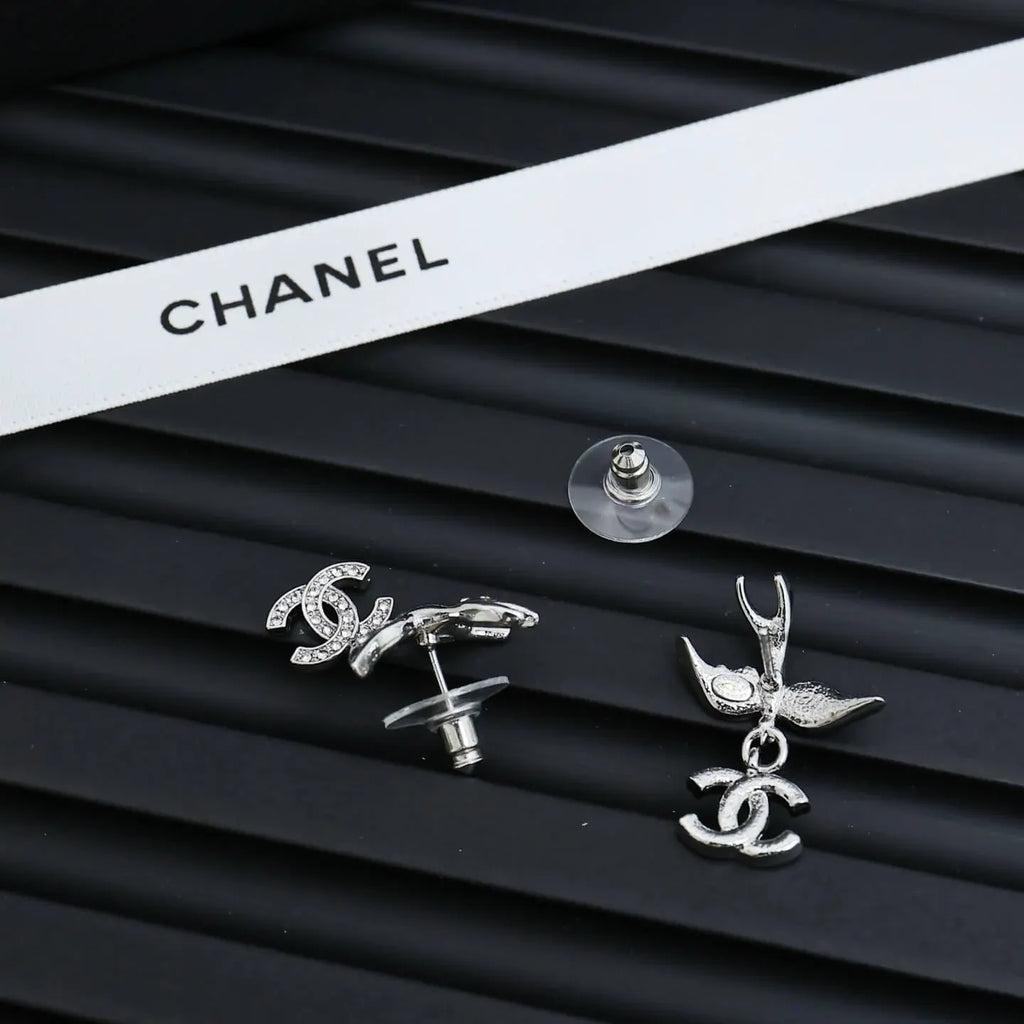 Modern Silver Swallow Earrings