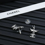 Modern Silver Swallow Earrings