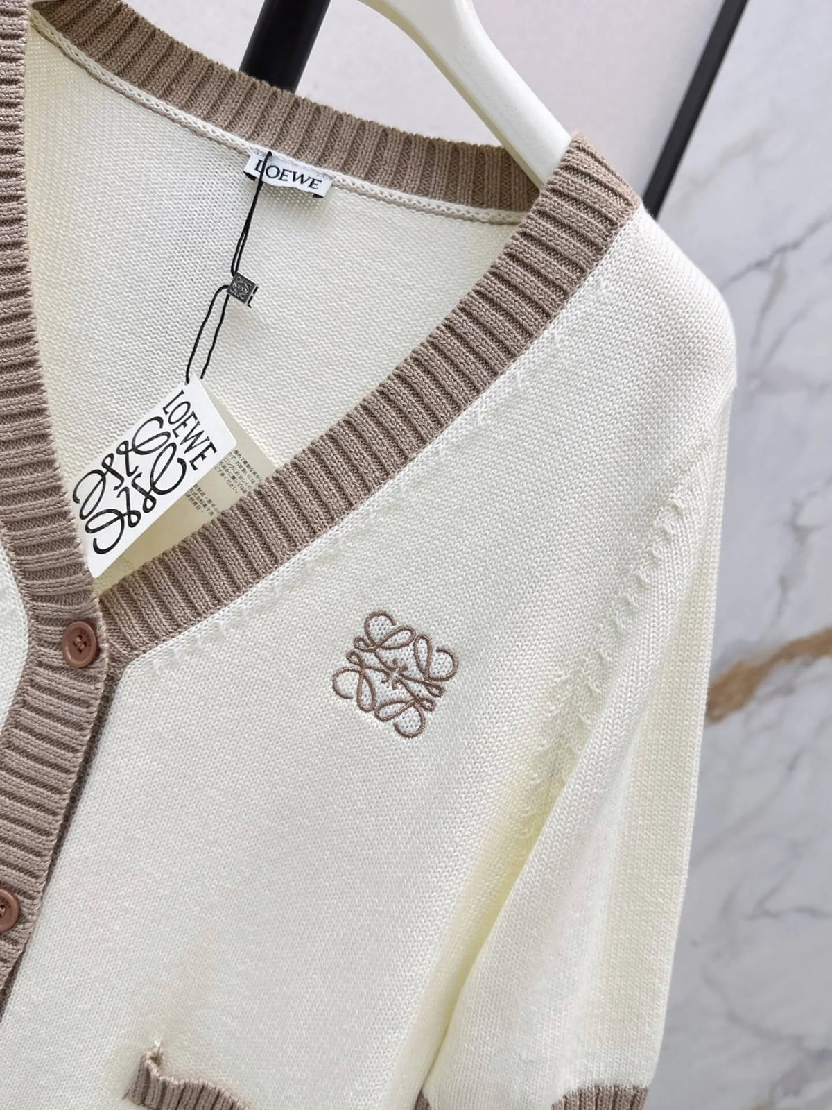 Contrast Rib Half Sleeve Cardigan