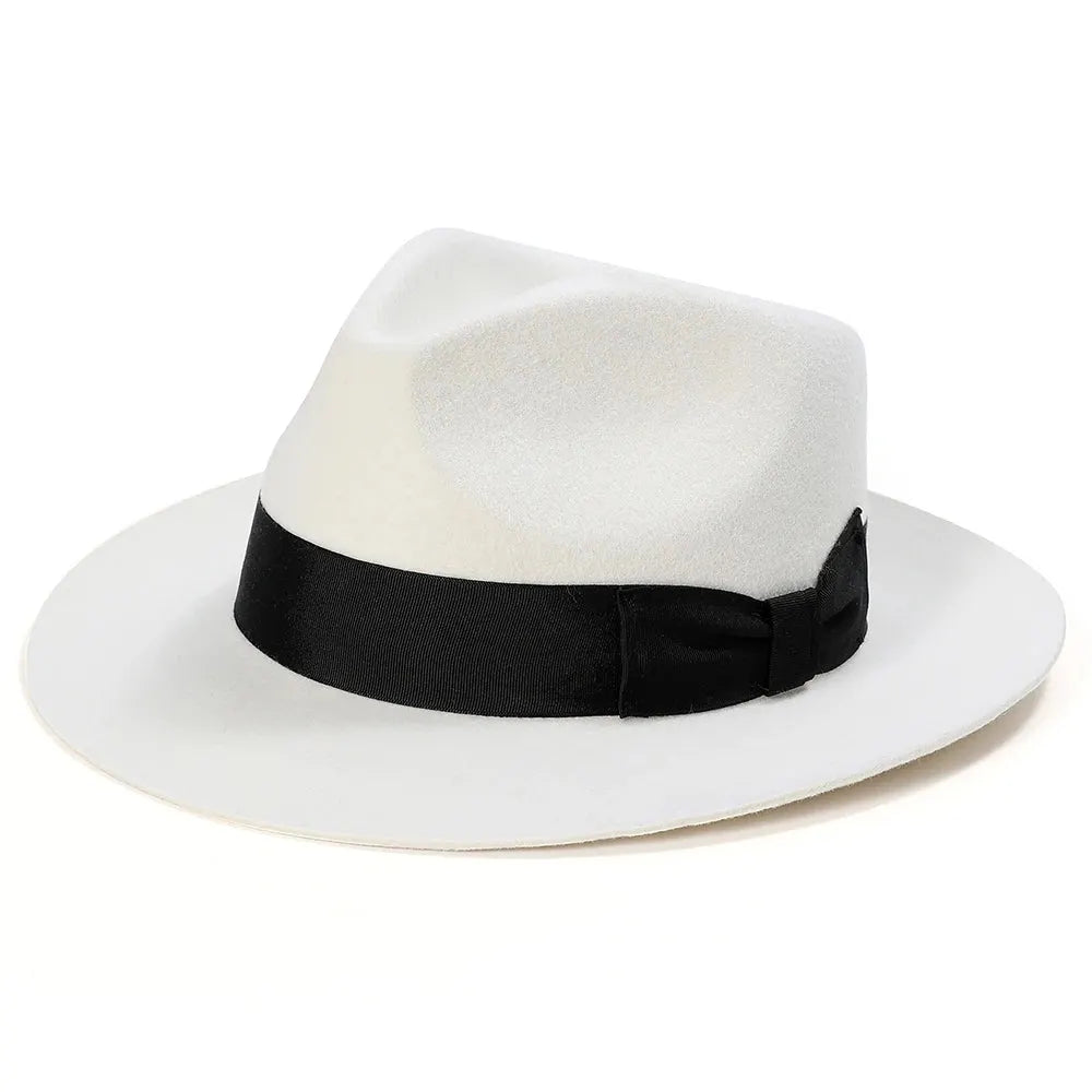 Classic Wide‑Brim Fedora Hat