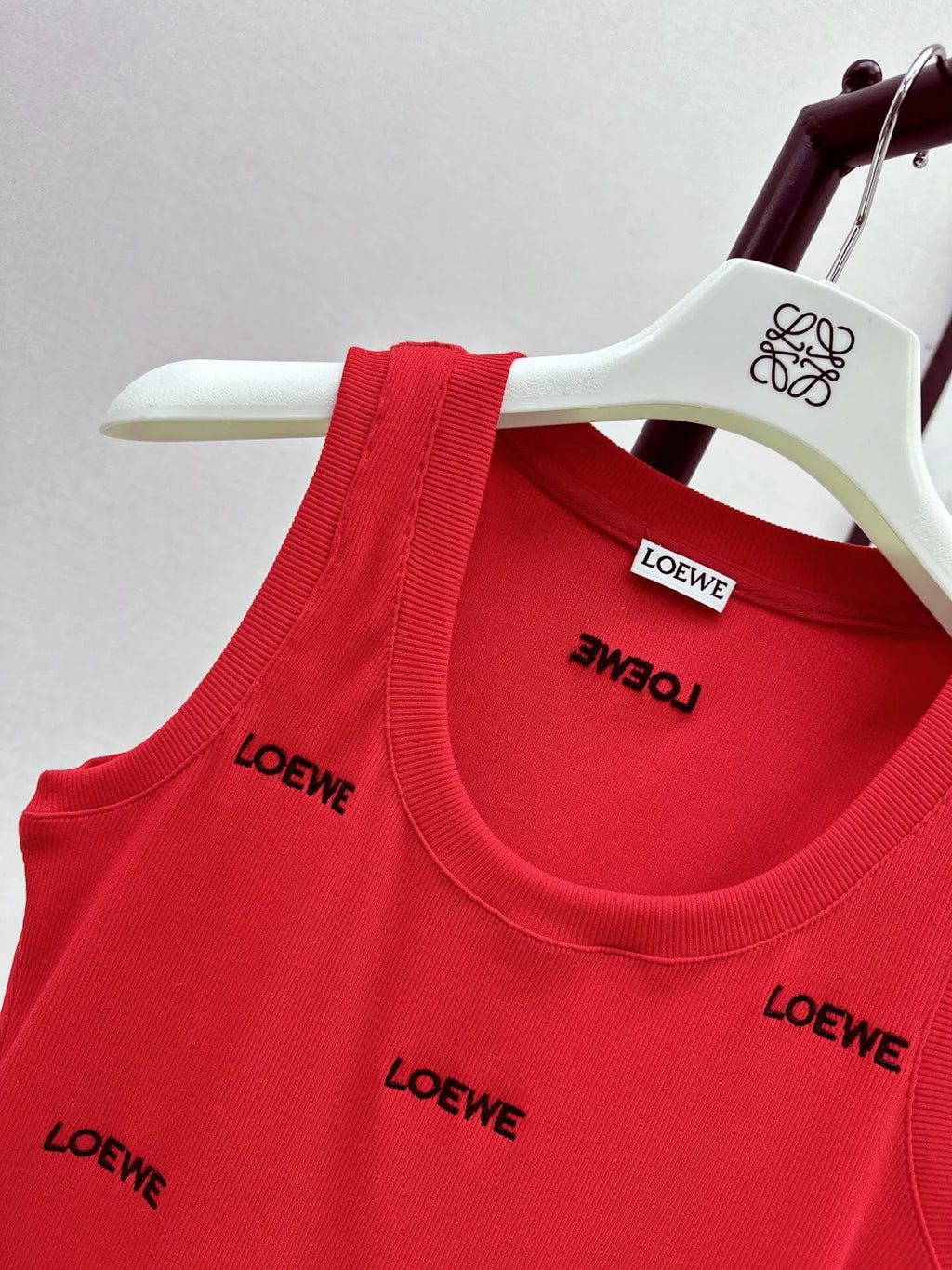 Multi Logo Fitted Rib Knit Vest