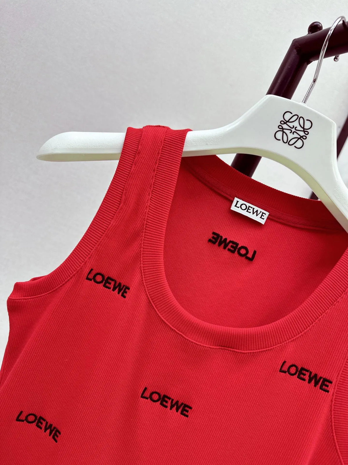 Multi Logo Fitted Rib Knit Vest