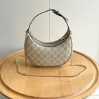 Vintage Crescent-Shaped Handheld Shoulder Bag