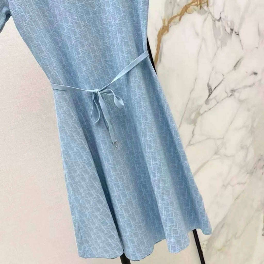 Classic Knit Waist-Cinching Dress
