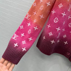 Gradient Embroidery Knit Cardigan