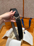 Lychee Grain Calfskin Leather Belt