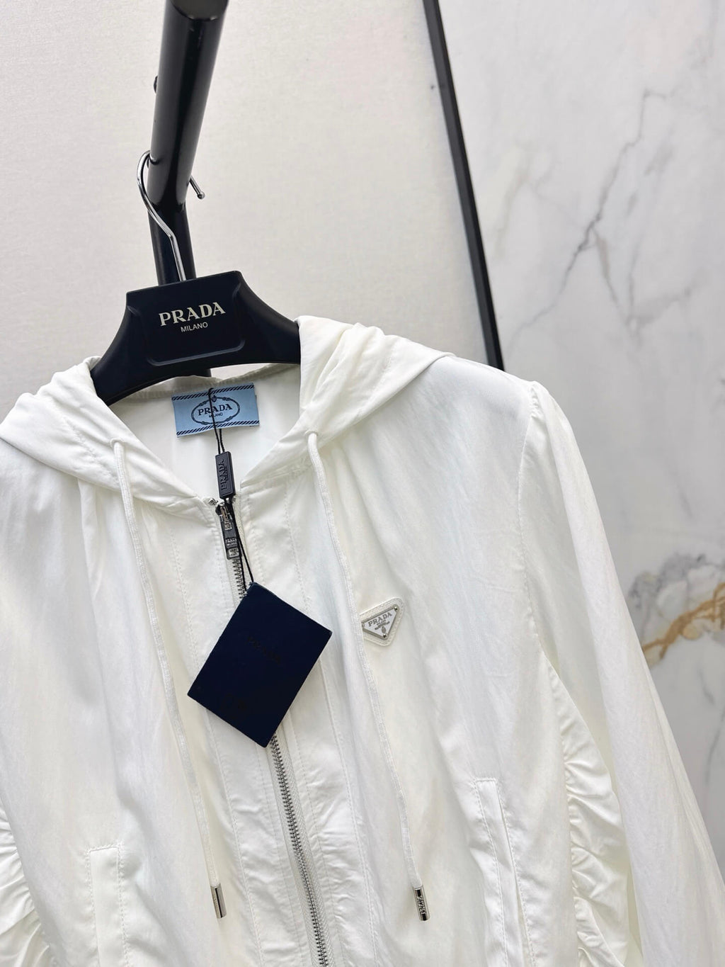 Triangle Hooded Cropped Jacket