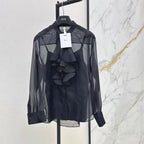 Ruffled Collar Two-Piece Shirt
