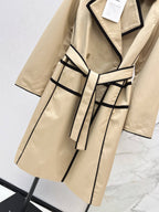Double Breasted Belted Long Coat