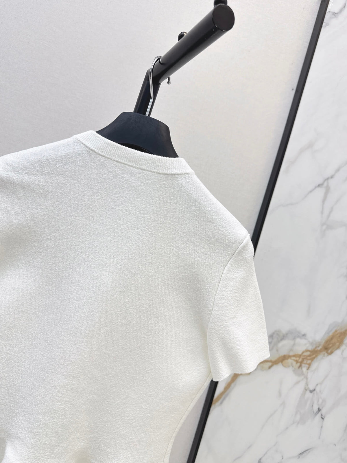 Metal Buckle Peplum Top