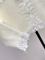 Fall Petal Lace Panel Sweater