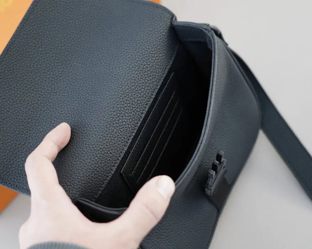 Classic Simple Letter Button Shoulder Bag