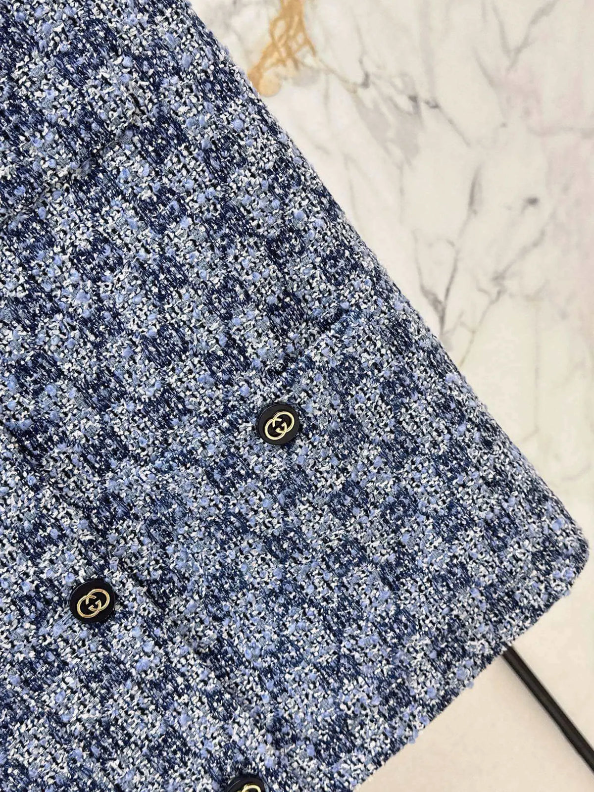 Button Detail Tweed Matching Set