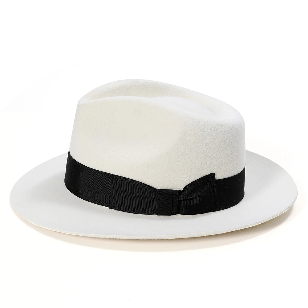 Classic Wide‑Brim Fedora Hat