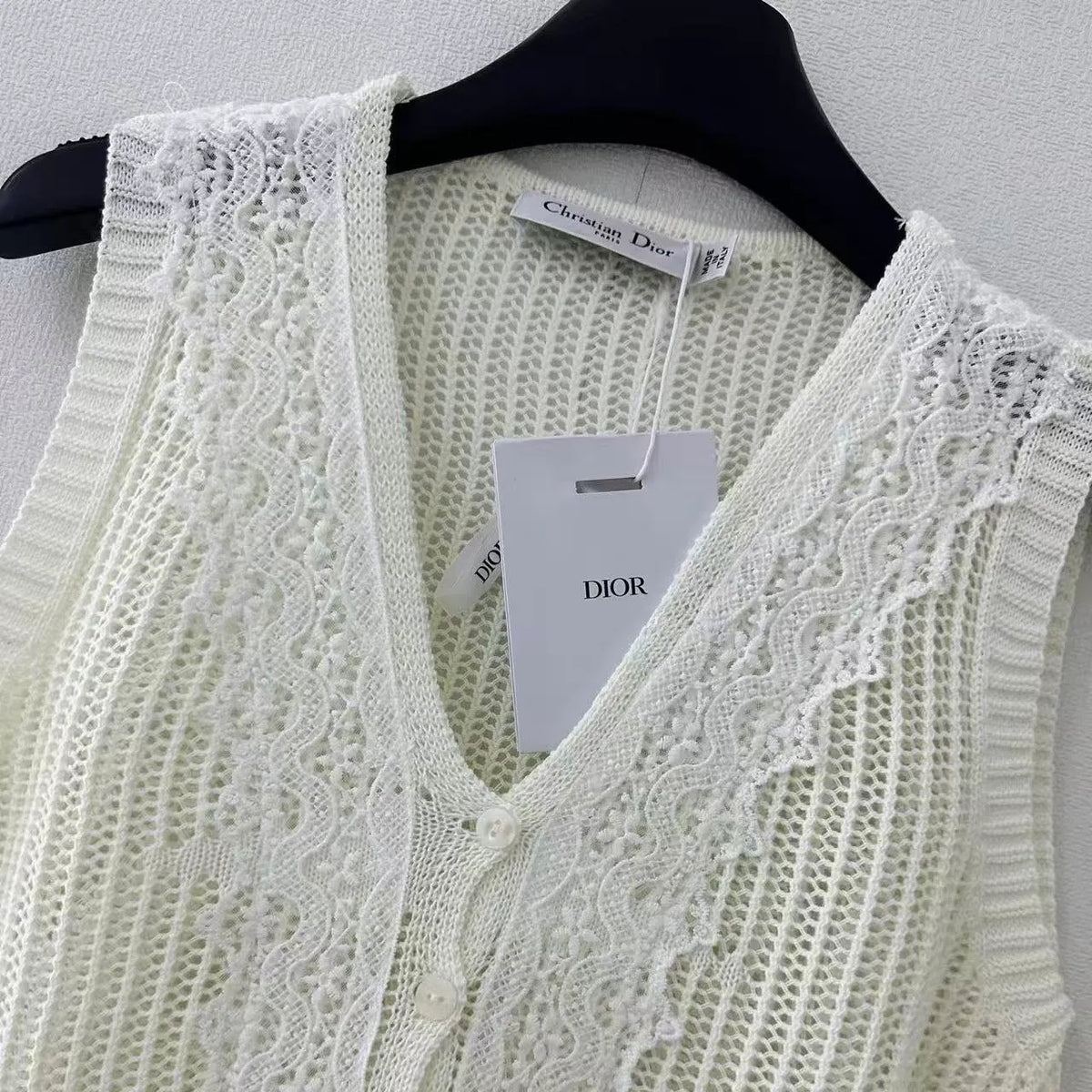 Openwork Lace Knit Vest