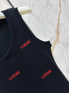Multi Logo Fitted Rib Knit Vest
