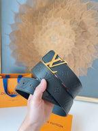 Calfskin Embossed Pattern Leather Belt