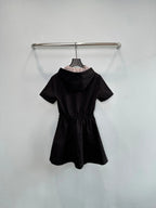 Hooded Drawstring Playsuit