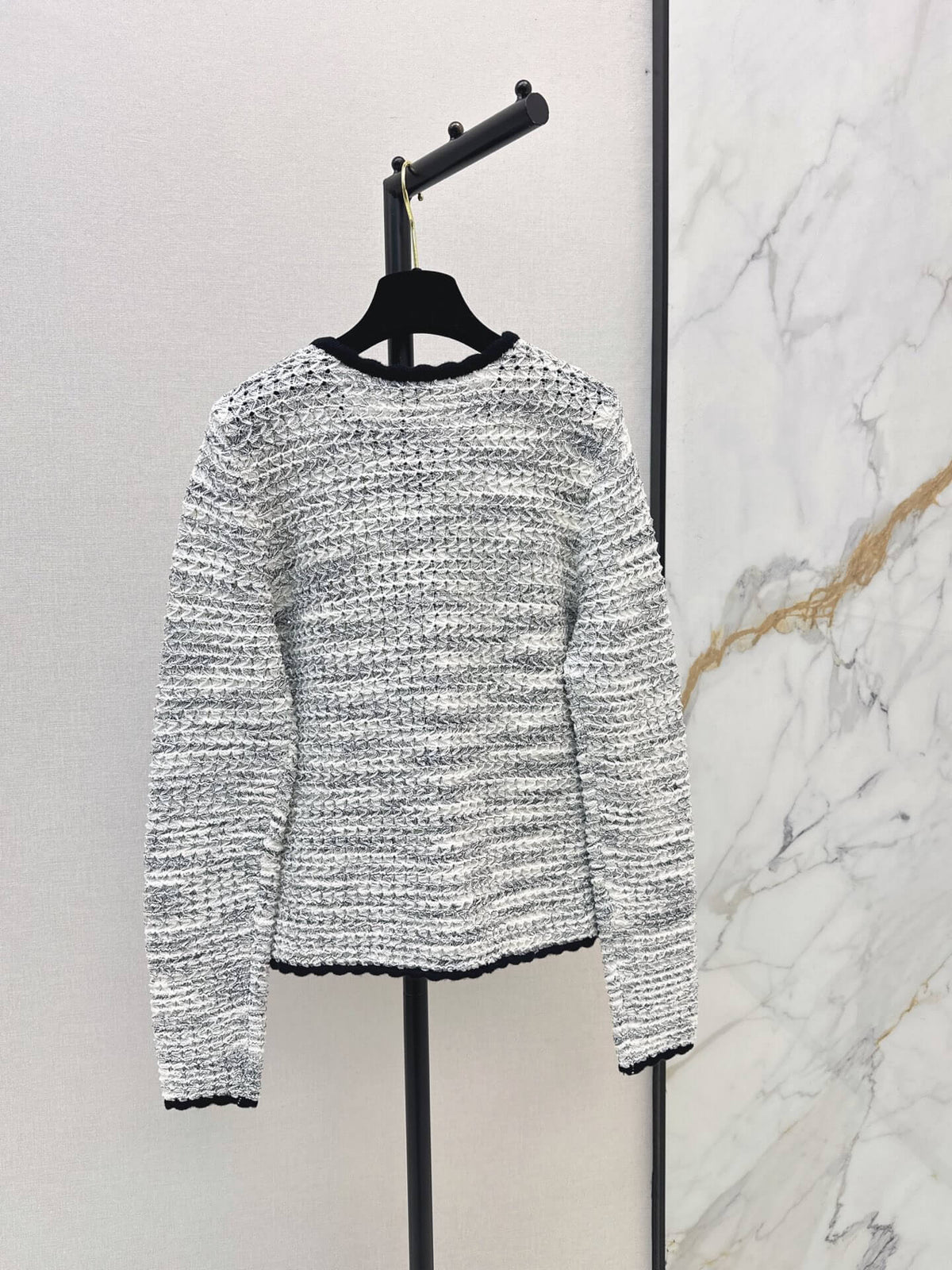 Contrast Trim Knit Cardigan
