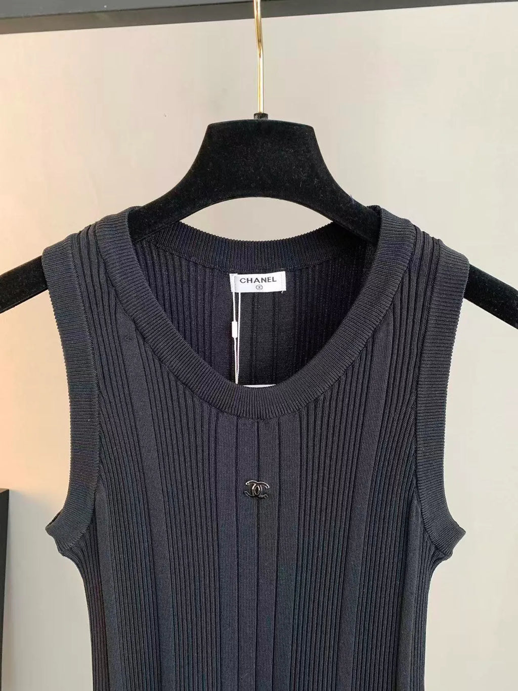 Vertical Plaid Paneled Tank Dress