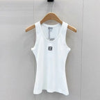 Trendy Embroidered U-Neck Vest