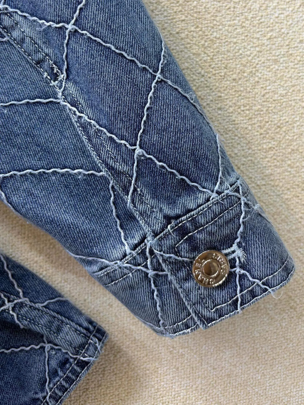 Diamond Stitch Cropped Jacket