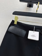 Black Stand Collar Jacket Skort Set