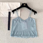 Blue Fringe Camisole