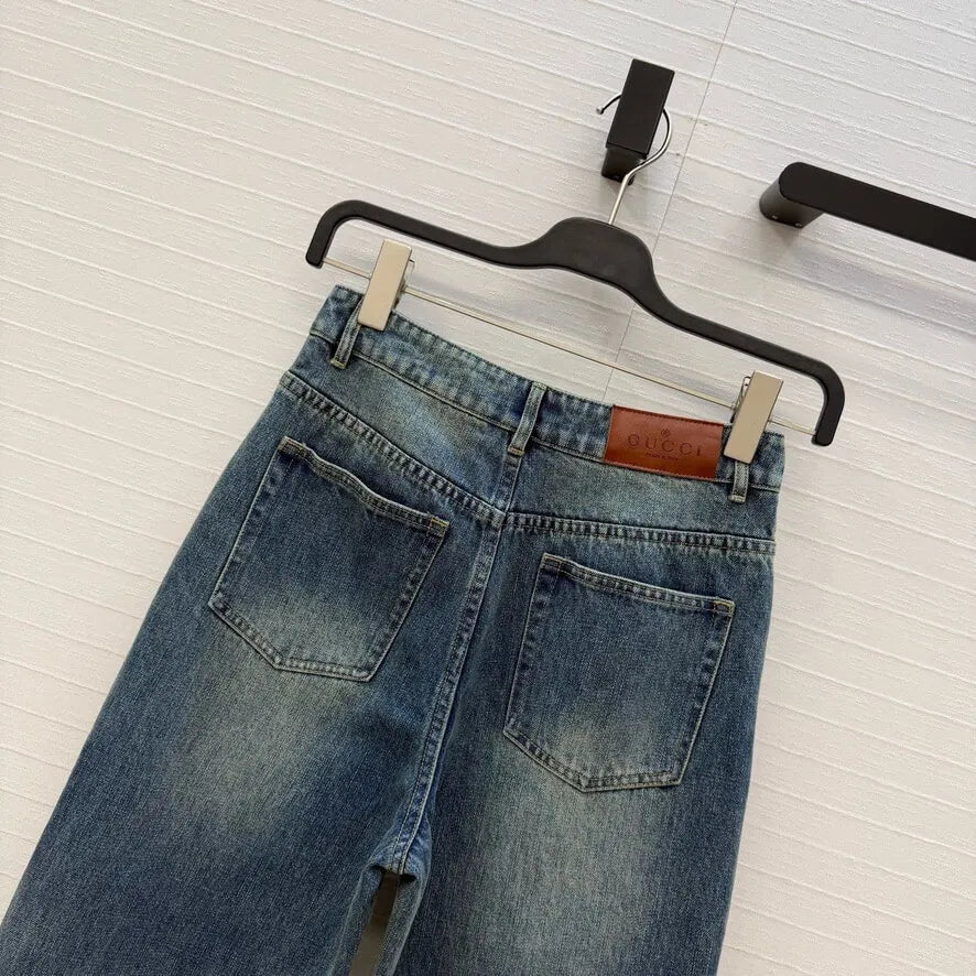 Metal Chain Pocket Jeans