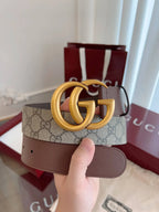 Fabric & Leather Patchwork Belt